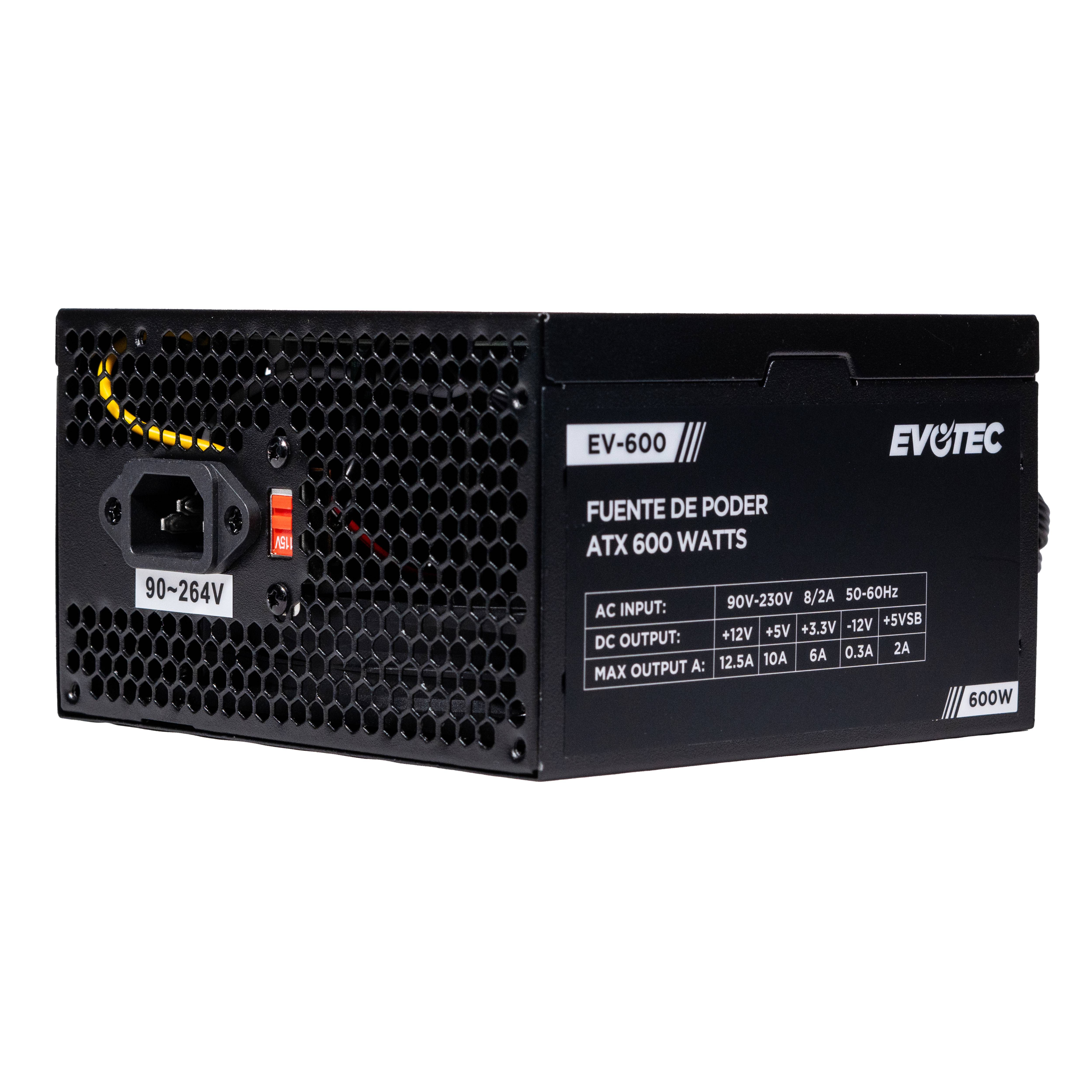 Fuente De Poder EVOTEC De 600W Ev-600 - Fuente De Poder EVOTEC De 600W Ev-600 -